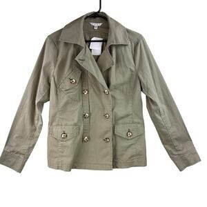 Cabi Womens Rip Stop Jacket Utility Safari Military Size M New With Tags